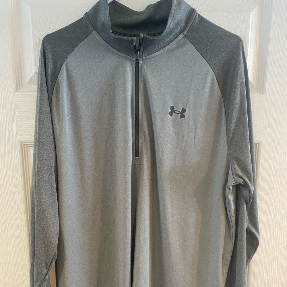 Under Armour Charcoal Loose Fit 1/4 Zip Size XXL NWT